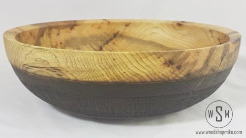 Hickory Bowl With Pyrography Finished