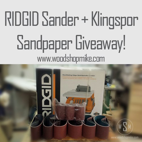Ridgid Oscillating Sander Klingspor Sandpaper Giveaway